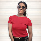 Red Crop Top Tee