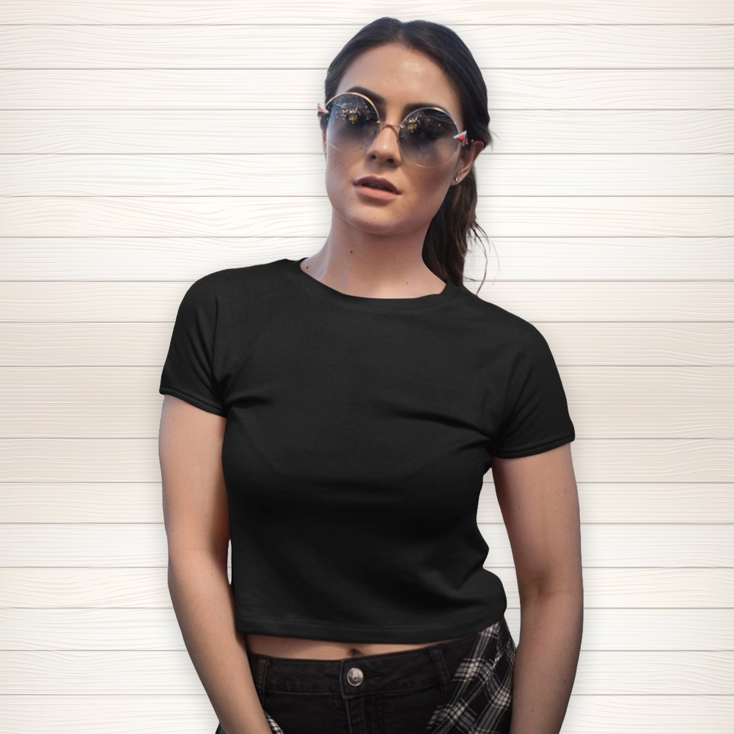 Black Crop Top Tee