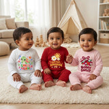 Karmikh Baby Romper Combo of 3 for Boys & Girls | Shell Yeah, Little Sunshine & Berry Sweet | Full Sleeve Printed Baby Rompers | Sizes 0–3M to 9–12M (Copy)