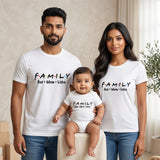 New Born & Baby Clothing | Family Dad+Mom = Kid customized Baby Name T-shirts & Bodysuite White Combo | Soft Cotton