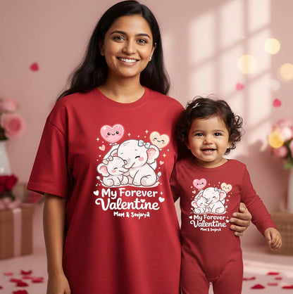 New Born & Baby Clothing | Baby’s First Valentine Outfit –Forever Valentine Mom & Daughter Duo | Soft Cotton