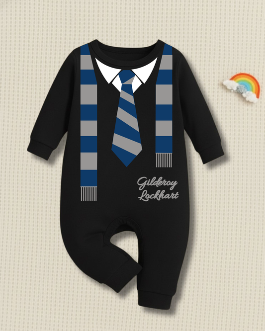 Baby Ravenclaw Wisdom – Harry Potter Gryffindor Edition With Customized Baby Name_ Black Full Romper