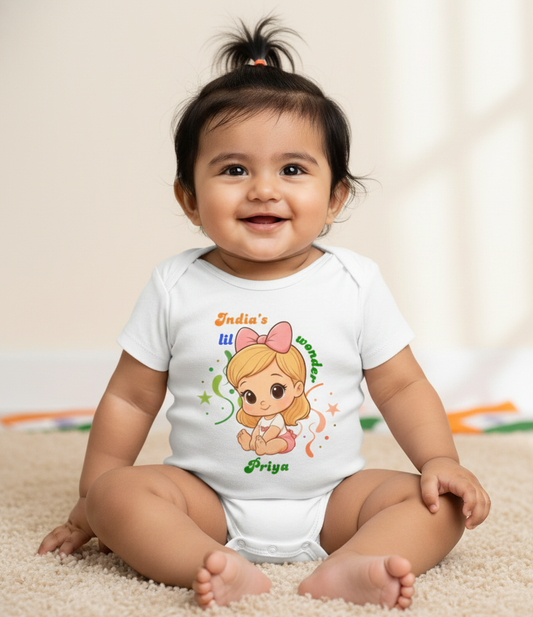 New Born & Baby Clothing | India's Little Wonder with Customized Baby Girl Name| Soft Cotton