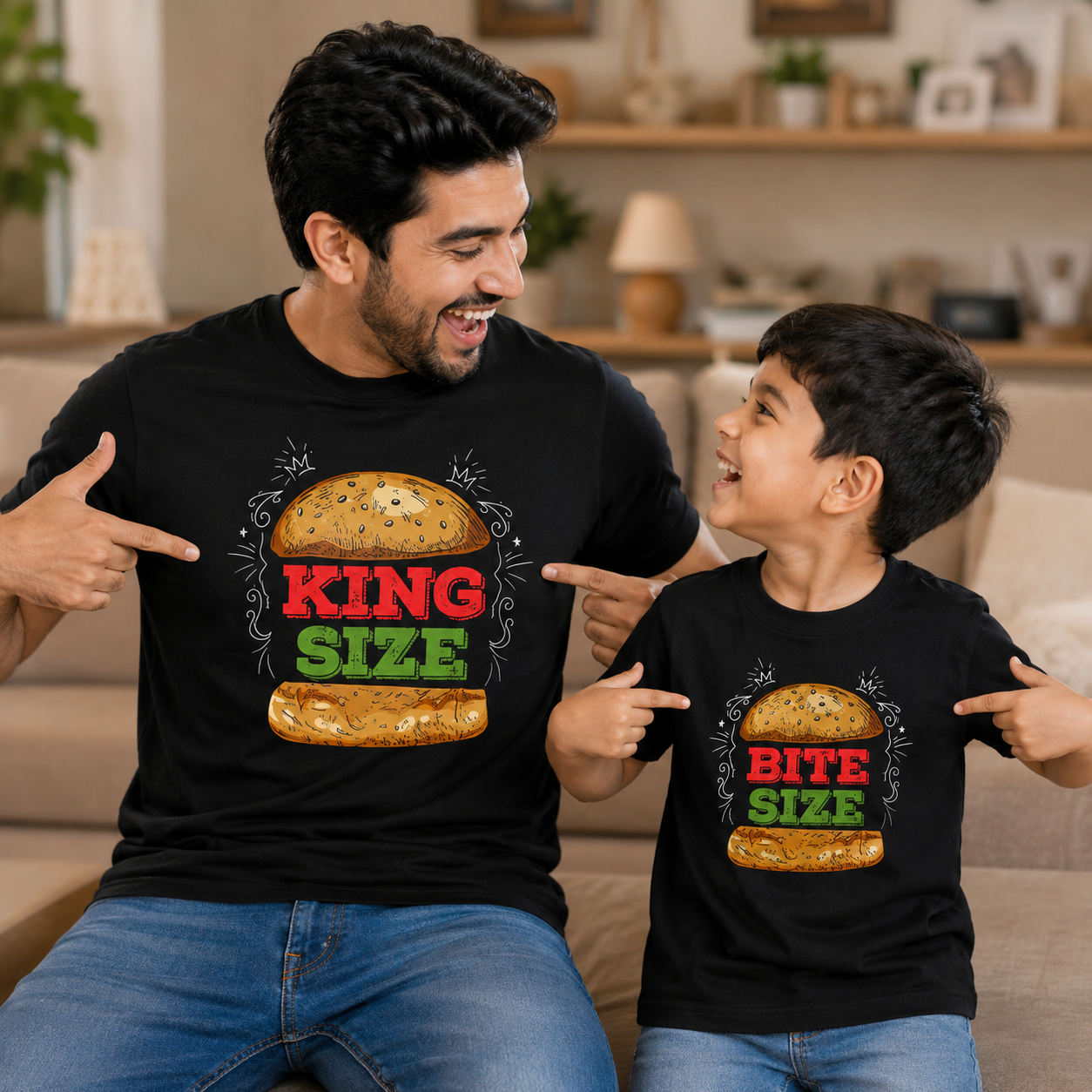 New Born & Baby Clothing | The King Size Twinning Sets T-shirt and onesie | Soft T-shirt