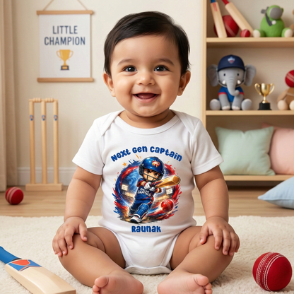 New Born & Baby Clothing | Next Gen Captain With Customized Baby Name | Soft Cotton