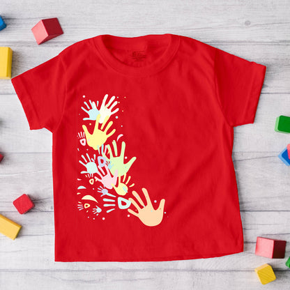 New Born & Baby Clothing | Baby Holi T-shirt With Customized Baby Name At The Back | Soft Red Cotton T-shirt