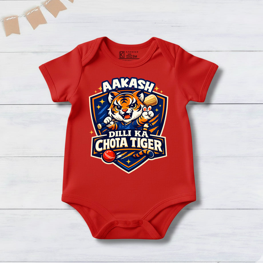 New Born & Baby Clothing | Dilli Ka Chota Tiger With Customized Baby Name | Soft Cotton