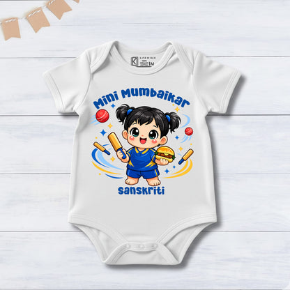 New Born & Baby Clothing | Mini Mumbaikar With Customized Baby Girl Name | Soft Cotton
