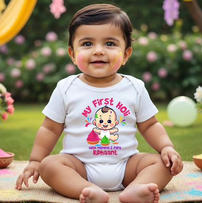 Baby first Holi dress