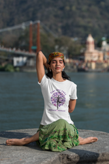 Time for yoga, Inhale! Exhale! _Yoga White tee