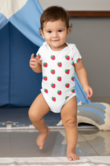 Ultra soft organic cotton new born strawberry dress