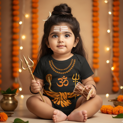 Little Shiva Of The Home _ Black Onesies