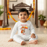 Hemme Kannadiga With Customized Baby Name  _ White Full Romper