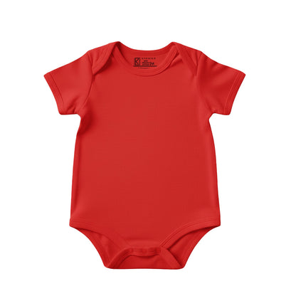 New Born & Baby Clothing | Plain Red Colour Soft Cotton Bodysuits | Soft Cotton