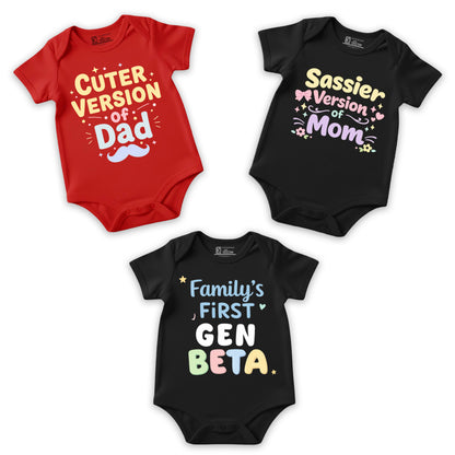 New Born & Baby Clothing | Graphic Colours Soft Cotton 3 Pack Bodysuits | Soft Cotton