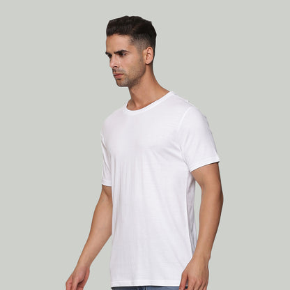 Men Cloud White Ecosoft Modal T-Shirt