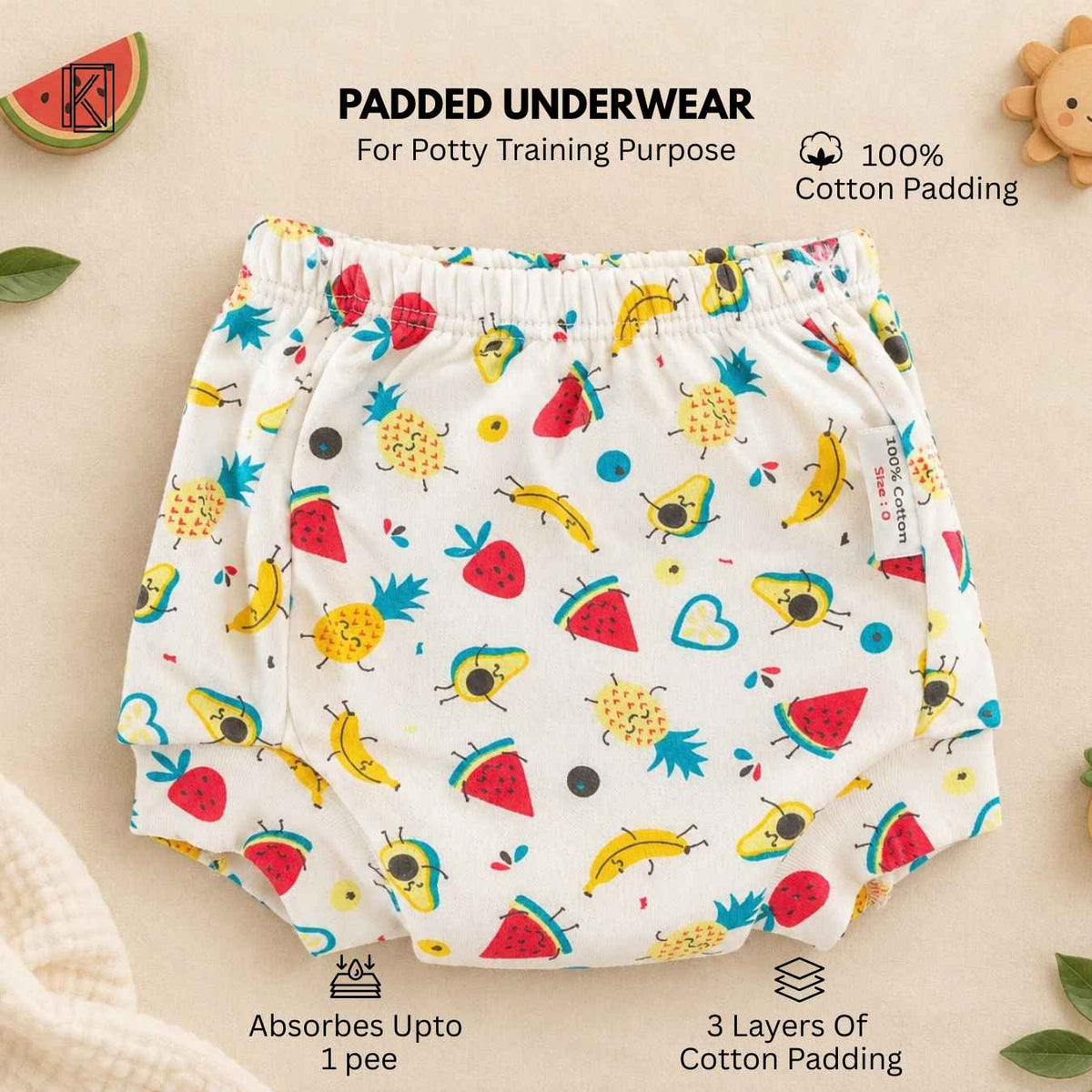 New Born & Baby Clothing | Pack of 4 Baby Training Pants – Cute & Comfortable | Soft Cotton