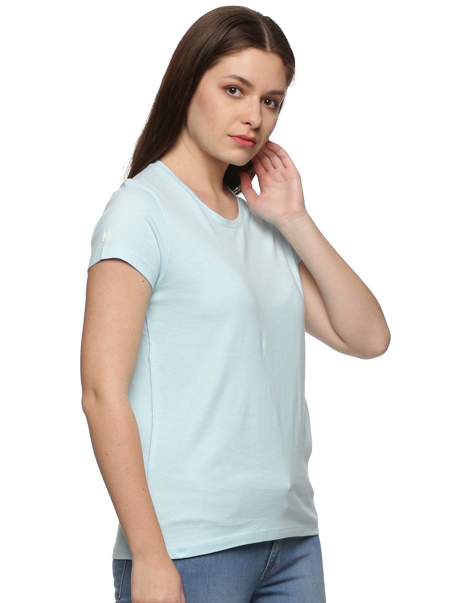 Women Round Neck Basic Organic Cotton Tee