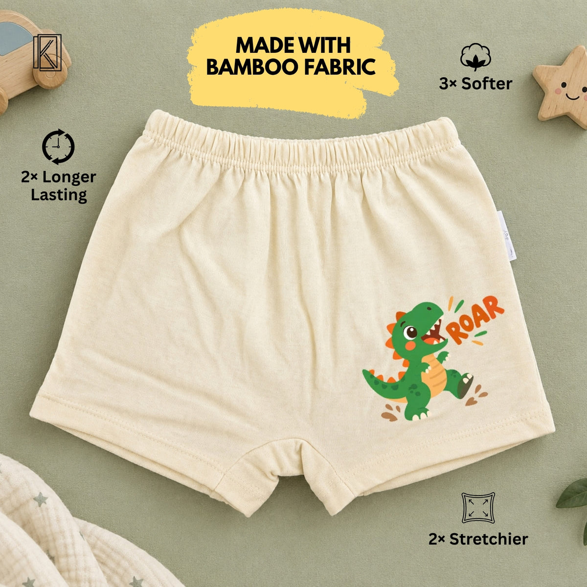 New Born & Baby Clothing | Pack of 3 Baby Shorts – Cute & Comfortable | Soft Cotton