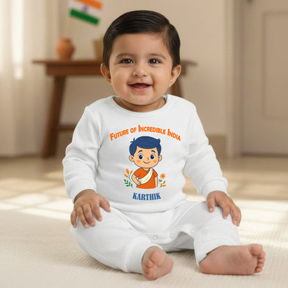 New Born & Baby Clothing | Future Of Incredible India with Customized Baby Name| Soft Cotton Romper