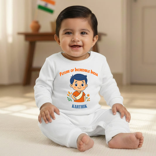 New Born & Baby Clothing | Future Of Incredible India with Customized Baby Name| Soft Cotton Romper