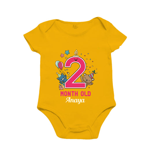 2nd Infant monthly birthday tiny celebrations onesie