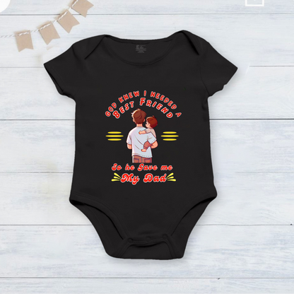 Father's Day My Dad my best friend _black onesie