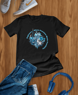 Engineer Themed Blue Graphic  T-shirt