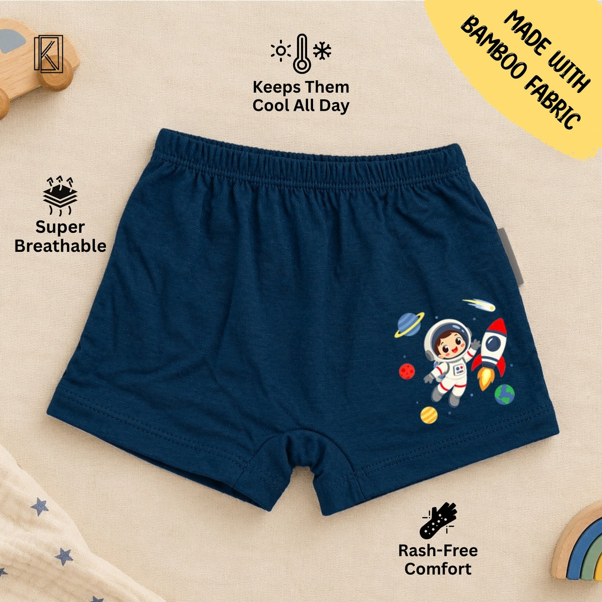 New Born & Baby Clothing | Pack of 3 Baby Shorts – Cute & Comfortable | Soft Cotton