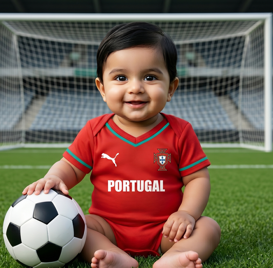 New Born & Baby clothing | Little Portugal Champion Romper with Customized Baby Name Printed | Soft Cotton (Copy)