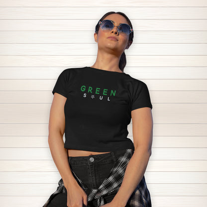 Green Soul Crop Top Tee