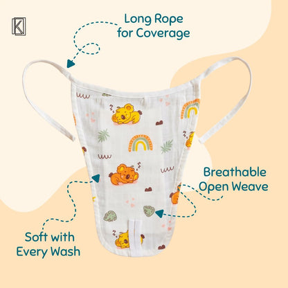 New Born & Baby Clothing | Muslin Baby Bottom Wear Dress (0-3 Months) Combo3 Cute Print | Soft Cotton