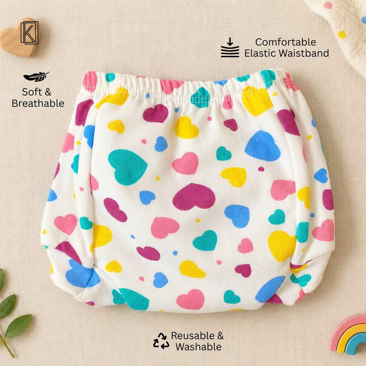 New Born & Baby Clothing | Pack of 4 Baby Training Pants – Cute & Comfortable | Soft Cotton