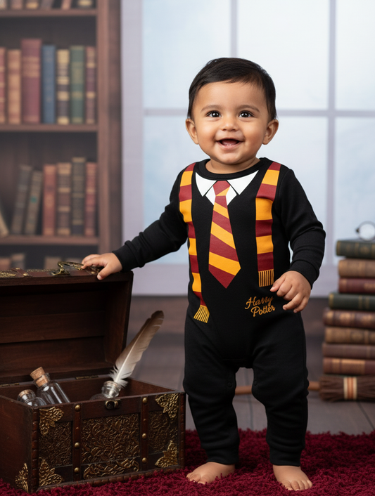 Cute Wizard Baby Photoshoot Outfit With Customized Baby Name Newborns & Infants_ full Romper