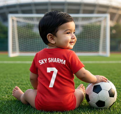 New Born & Baby clothing | Little Portugal Champion Romper with Customized Baby Name Printed | Soft Cotton