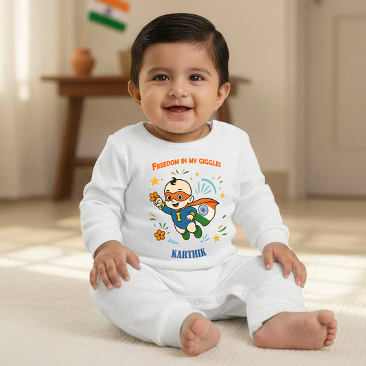 New Born & Baby Clothing | Giggle First Independence/Republic Day Baby Boy Dress | Soft Cotton Romper