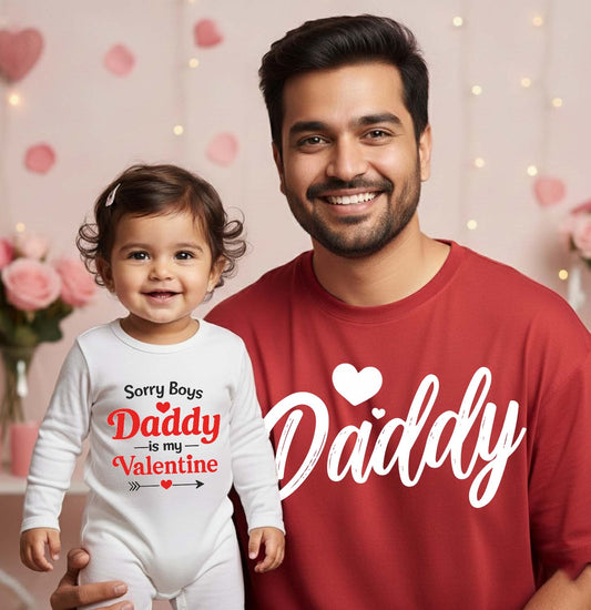 New Born & Baby Clothing | Baby’s First Valentine Outfit – Daddy Daughter Duo | Soft Cotton