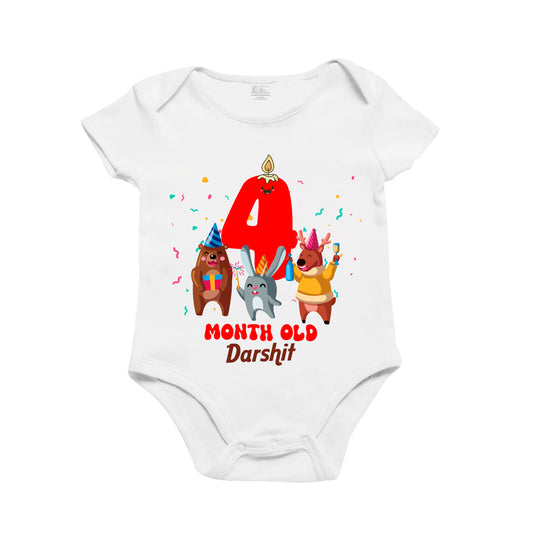 4th Infant monthly Birthday Bliss Onesie