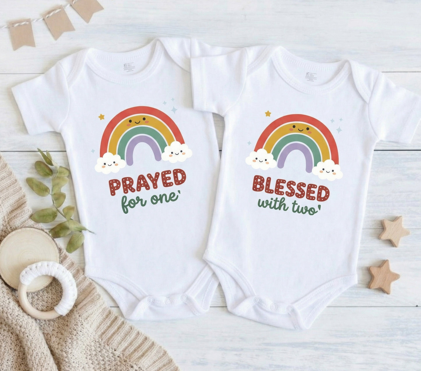 New Born & Baby Clothing | Prayed For One Blessed With Two | Soft Cotton