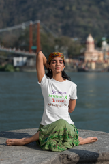Inhale Positivity, Exhale Negativity Yoga_ White tee