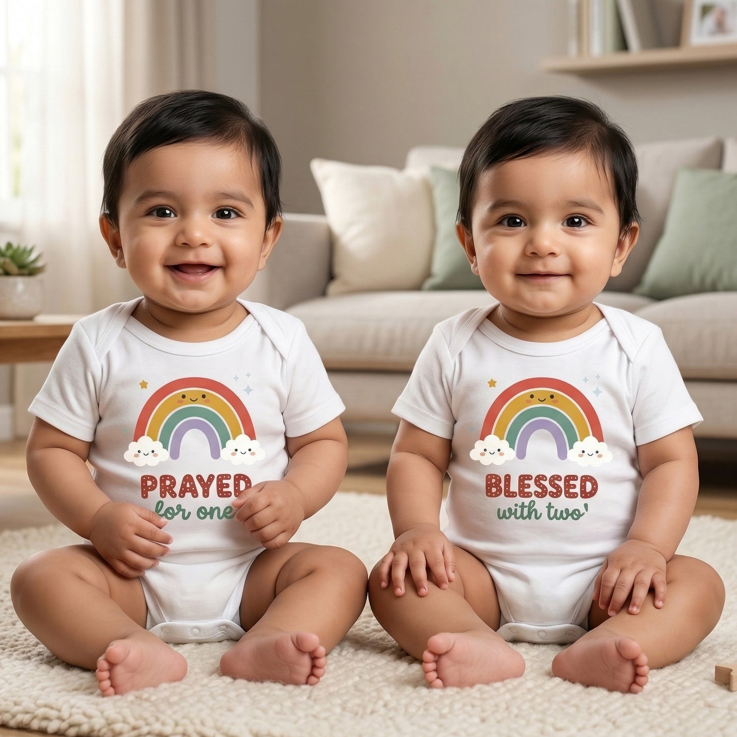 New Born & Baby Clothing | Prayed For One Blessed With Two | Soft Cotton