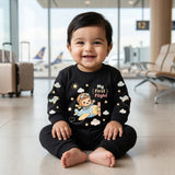 Karmikh Little Aviator Baby Romper | My First Flight Airplane Cute Pilot-Themed Cotton Baby Outfit | Sizes 0–3M to 9–12M