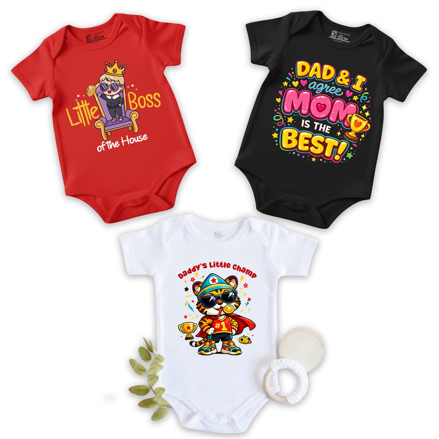 New Born & Baby Clothing | Graphic 3 Soft Cotton Pack Bodysuits | Soft Cotton