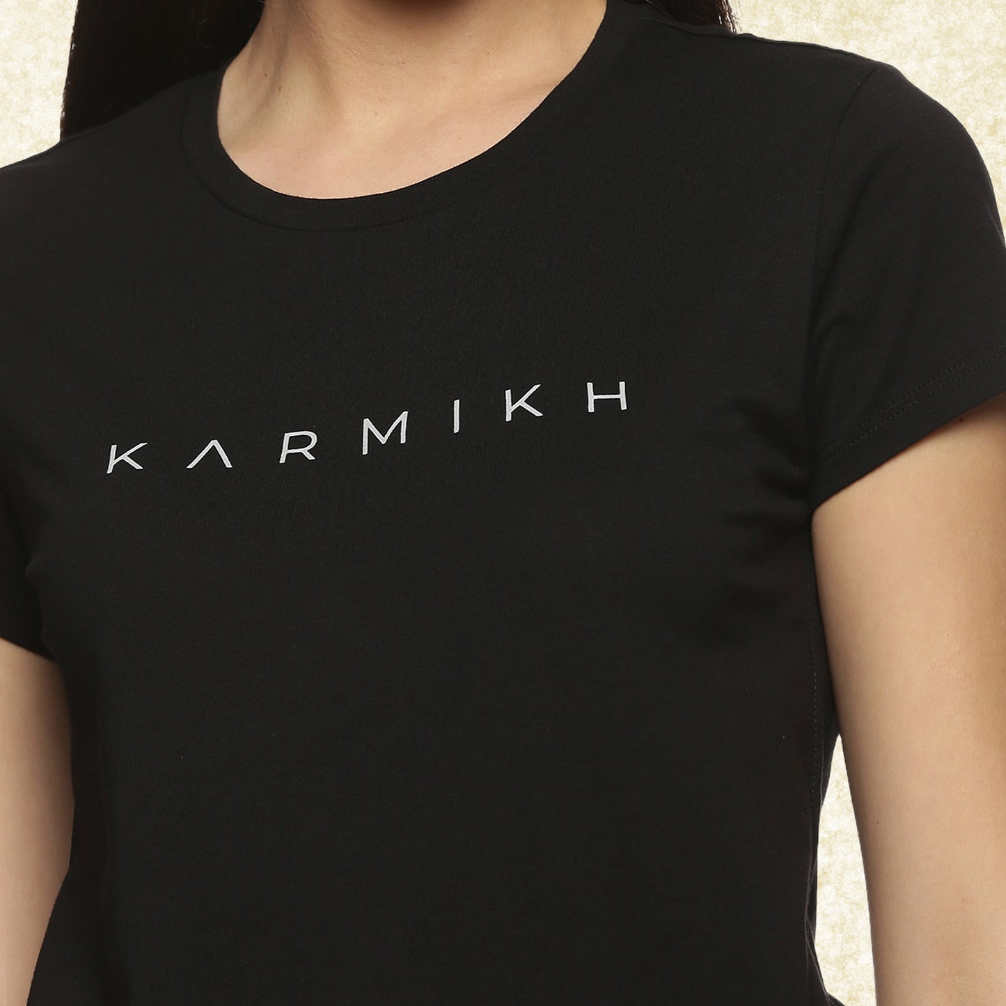 Women Classic Karmikh Round Neck Ribbed Crop Top