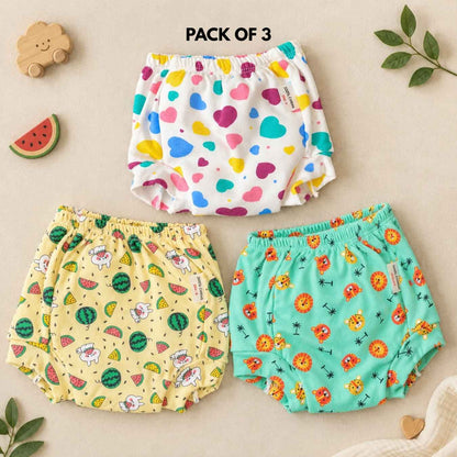 New Born & Baby Clothing | Pack of 3 Baby Training Pants – Cute & Comfortable | Soft Cotton