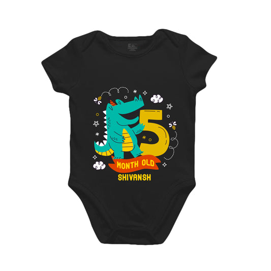 5th Infant monthly birthday Growing Up in Style Onesie