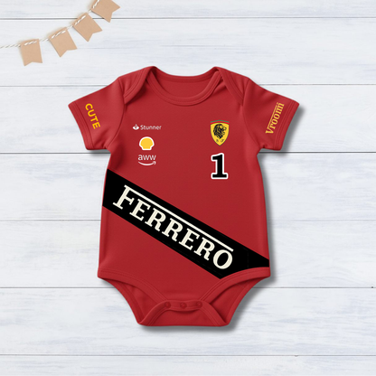 Little Racer Inspired Ferrari  _ Red Onesie