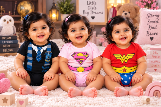 New Born & Baby Clothing | Little Girl Dream Team  3-Piece Baby Bodysuit Combo | Soft Cotton