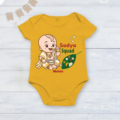 Sadya Squad with customised name _ Yellow Romper