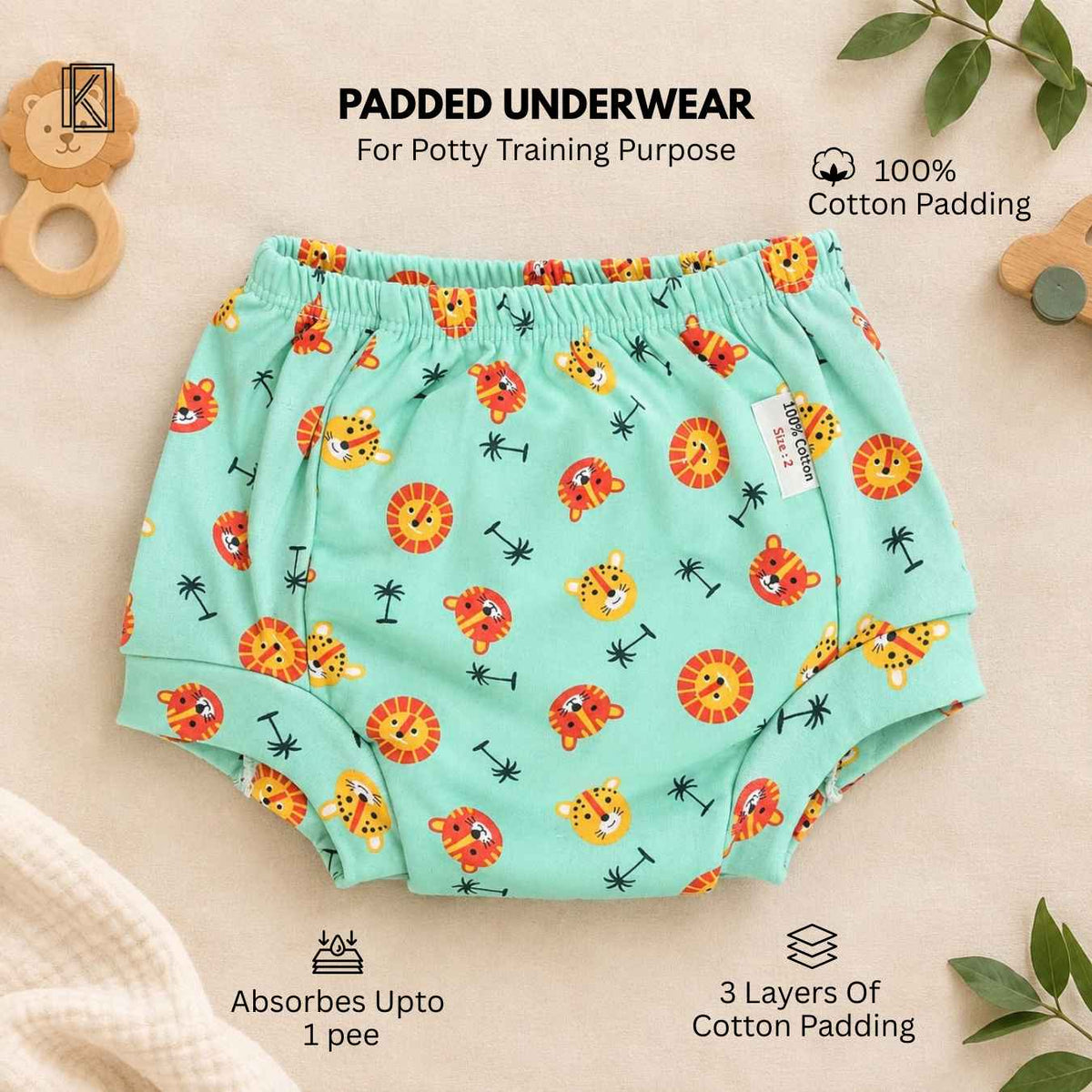 New Born & Baby Clothing | Pack of 4 Baby Training Pants – Cute & Comfortable | Soft Cotton